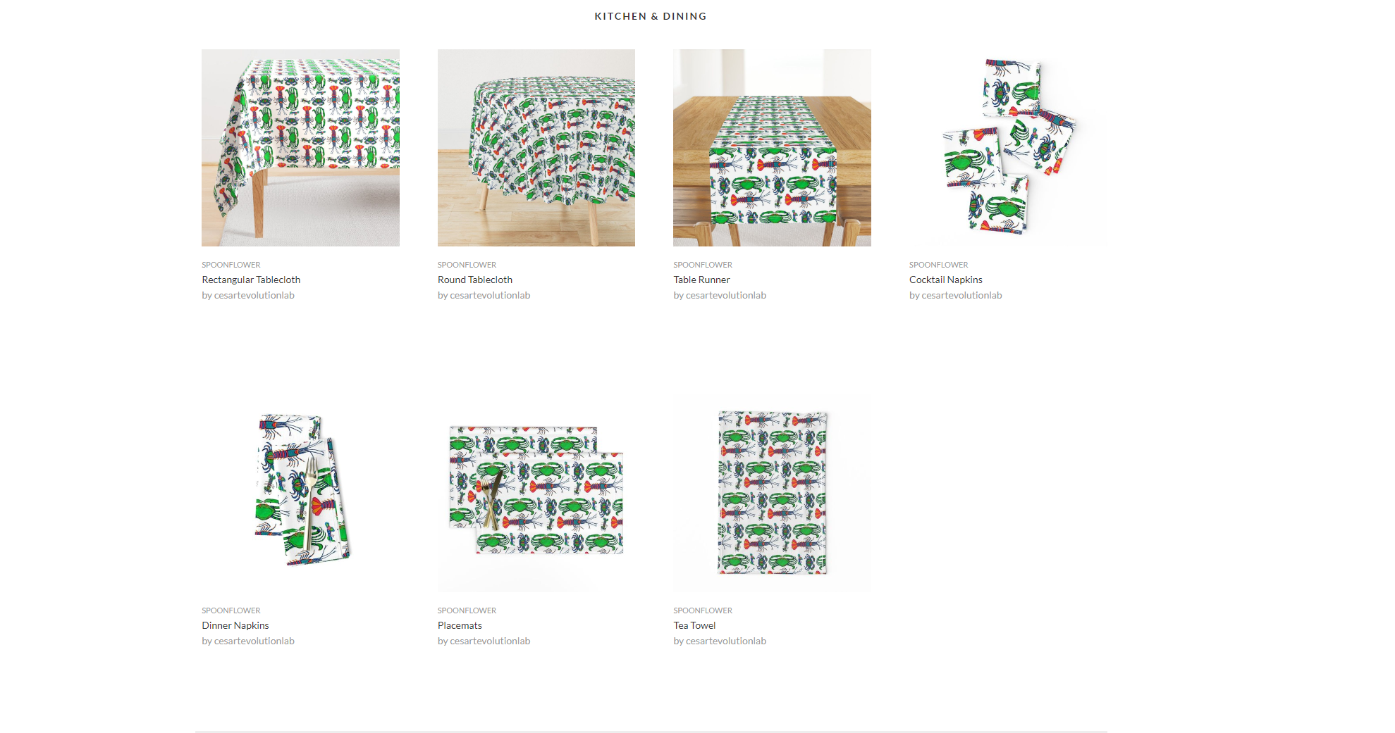 Bright Crustaceans Home Decor