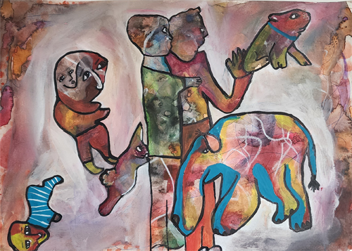 Elephant Crash by artist Christy Strickler