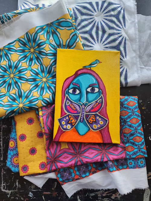 Painting Used To Create Custom Fabric