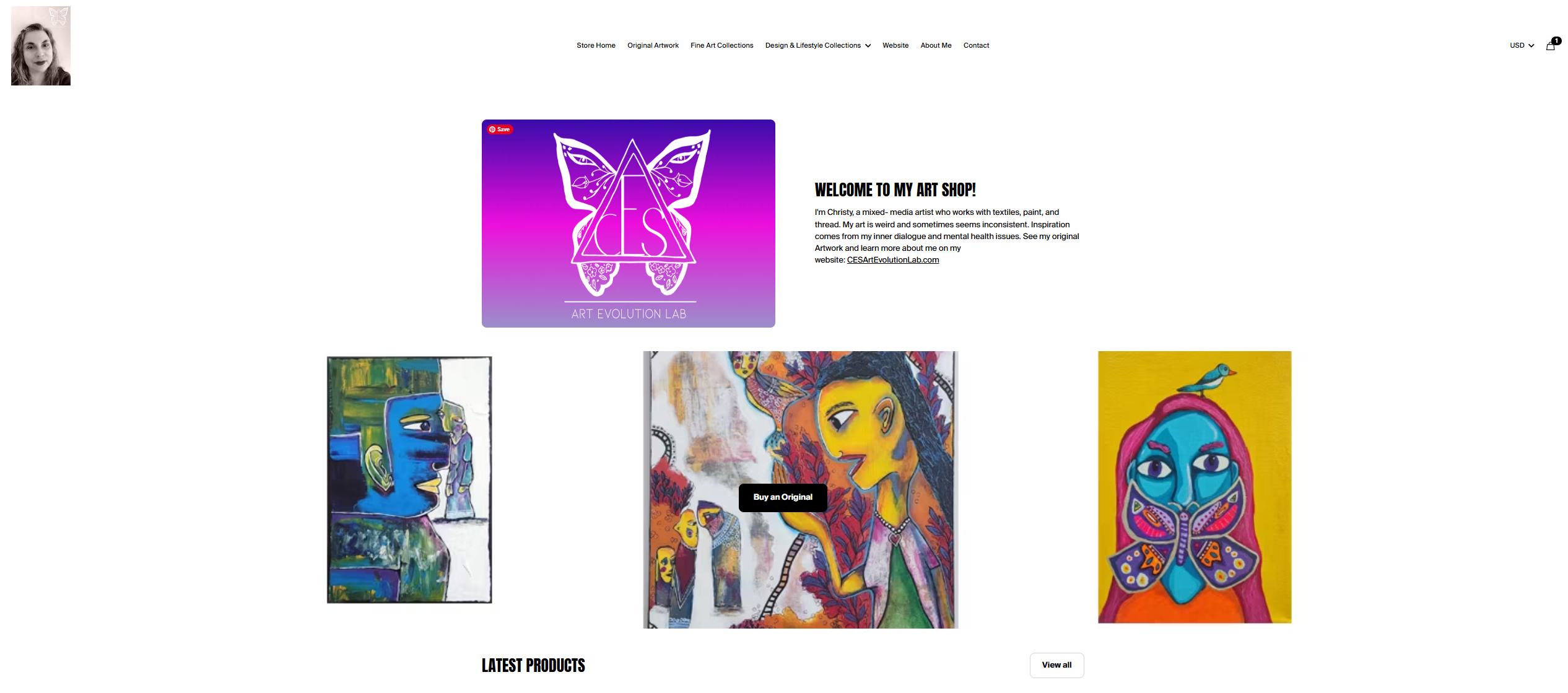 the CES Art Evolution Lab Shop on Fourthwall